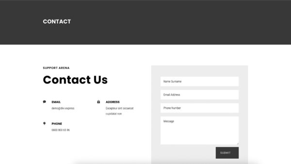 Contact Us - 1  Webpage Template - Divi Template