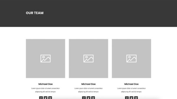 Our Team Webpage Template - Divi Template