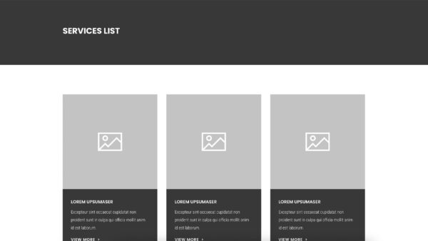 Services List Webpage Template - Divi Template