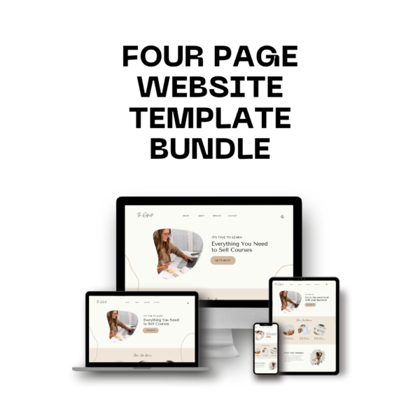 Four Page Website Template Bundle w/ 12 months hosting