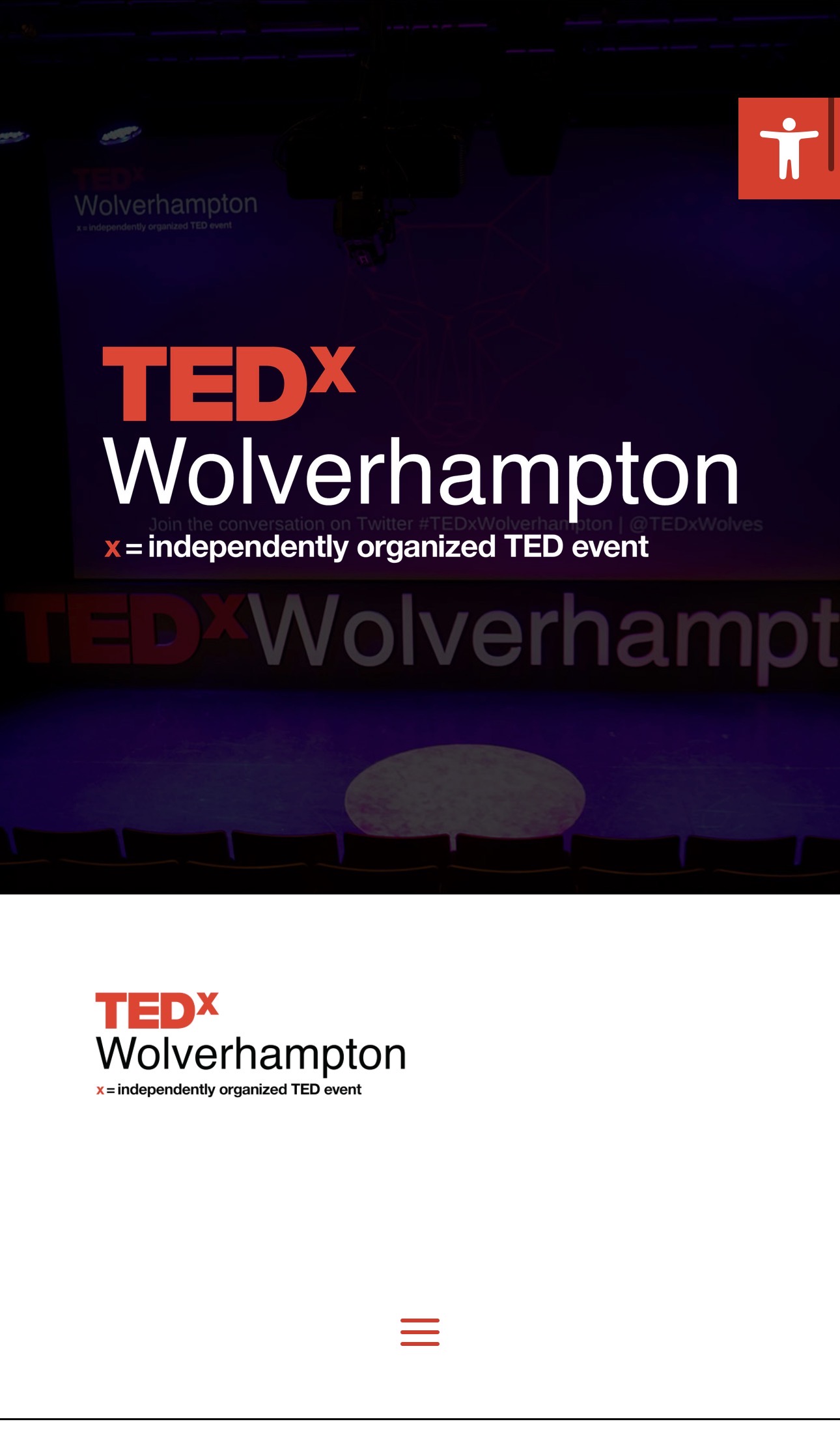 TEDxWolverhampton website mobile screenshot